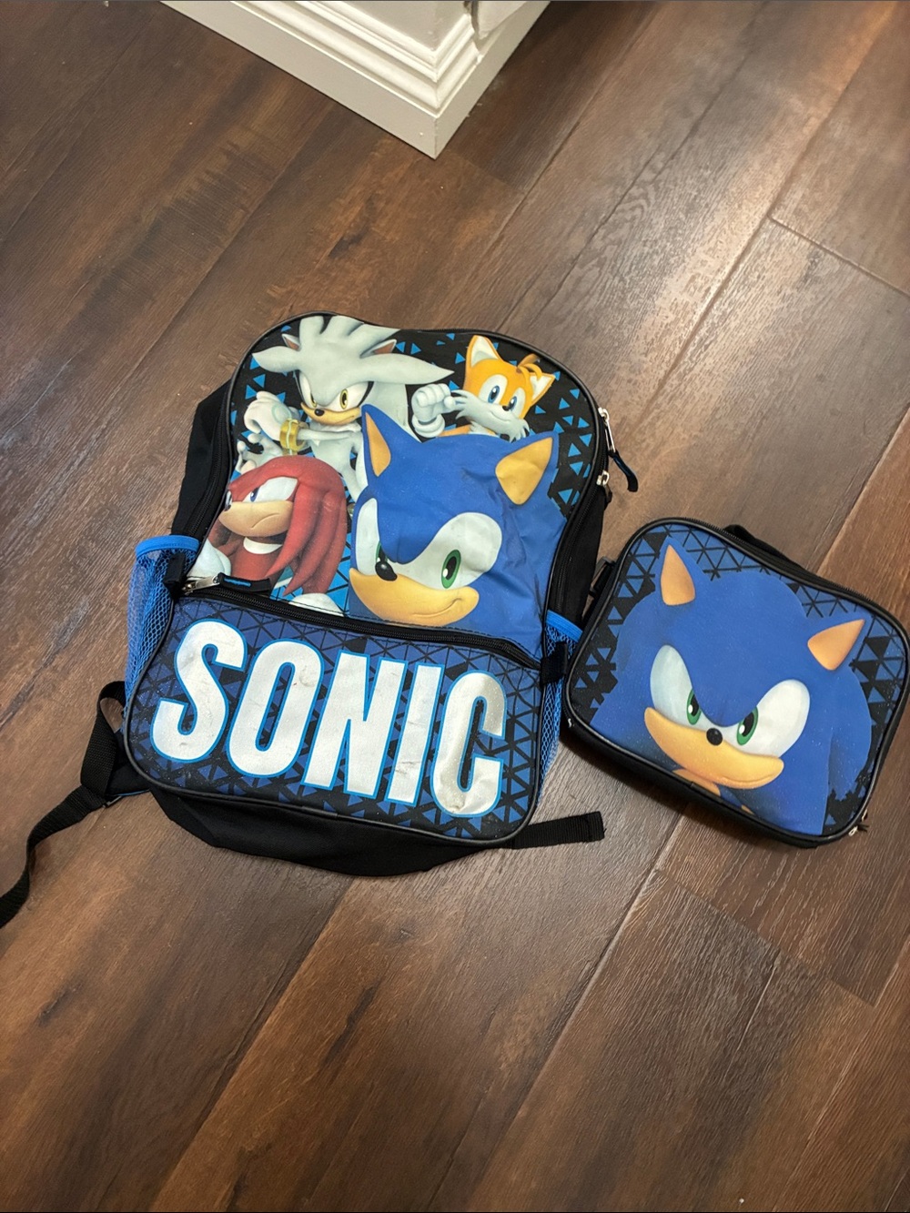 Sonic Kids Backpack and Lunch Bag Set Blue BACK TO SCHOOL